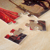 Halloween Witch en Black Cat Legpuzzel (Zijkant)