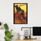 Halloween Witch en Black Cat Poster (Thuiskantoor)