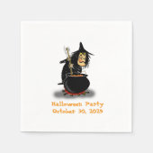 Halloween Witch en Caldron Servet (Voorkant)