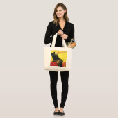 Halloween Witch en Cat Grote Tote Bag (Voorkant (model))