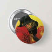 Halloween Witch en Cat Ronde Button 5,7 Cm (Voorkant /achterkant)