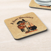  Halloween Witch en Cauldron Bier Onderzetter (Linkerzijde)