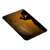 Halloween Witch en Cauldron met katten Magneet (Rechterzijde)