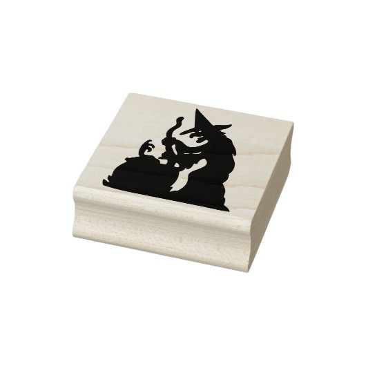  Halloween Witch en Cauldron Rubberstempel (Stempel)