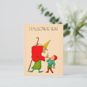 Halloween Witch en Child Briefkaart (Staand voorkant)