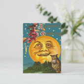 Halloween Witch en Full Moon Briefkaart (Staand voorkant)