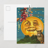 Halloween Witch en Full Moon Briefkaart (Voorkant / Achterkant)
