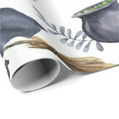 Halloween Witch en Ghost Wrapping Paper Cadeaupapier (Rol Hoek)