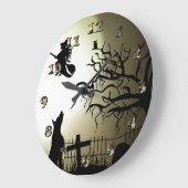 Halloween Witch en Howling Dog Grote Klok (Hoek)