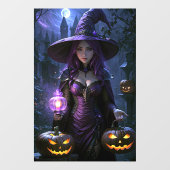 Halloween Witch en Jack-O-Lanterns Raamsticker (Vel)