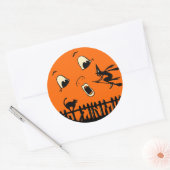  Halloween Witch en Moon Ronde Sticker (Envelop)
