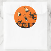  Halloween Witch en Moon Ronde Sticker (Tas)