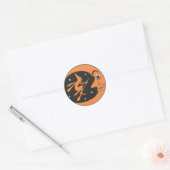Halloween Witch en Moon Round Stickers (Envelop)