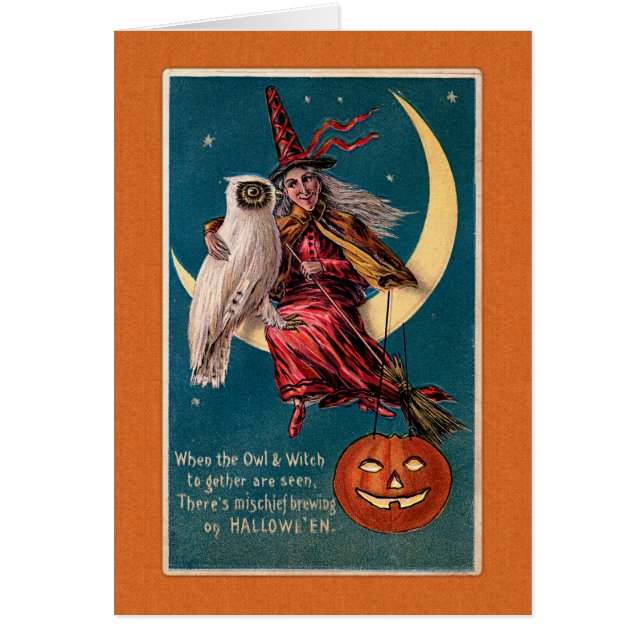  Halloween Witch en Owl (Voorkant)