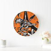  Halloween Witch en Owl Illustratie Grote Klok (Huis)