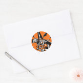  Halloween Witch en Owl Illustratie Ronde Sticker (Envelop)