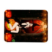 Halloween Witch en pompoenen Magneet (Horizontaal)