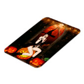 Halloween Witch en pompoenen Magneet (Linkerzijde)
