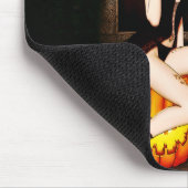 Halloween Witch en pompoenen Muismat (Hoek)