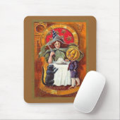 Halloween Witch en Pumpkin Head Boy Muismat (Met muis)