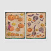 Halloween Witch en Skull Decoupage Tissuepapier (Voorkant)
