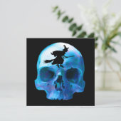 Halloween Witch en Skull Kaart (Staand voorkant)