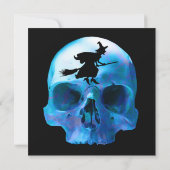 Halloween Witch en Skull Kaart (Achterkant)