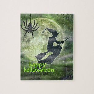 Halloween Witch en Spider Legpuzzel