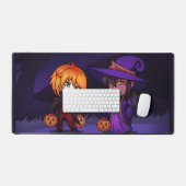 Halloween Witch en Vampire Chibi Bureaumat (Keyboard & Muis)