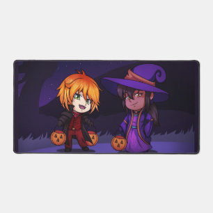 Halloween Witch en Vampire Chibi Bureaumat