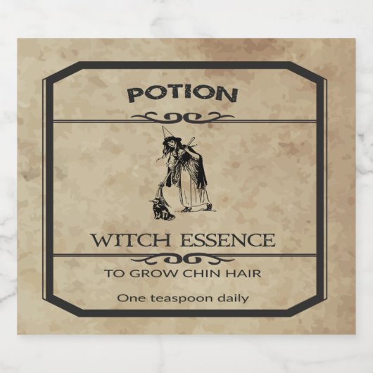 Halloween Witch Essence Apothecary Bier Label Bier Etiket (Enkel label)