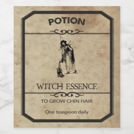 Halloween Witch Essence Apothecary Wijnlabel Wijn Etiket