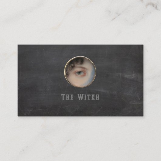 Halloween Witch Eye Macabre Visitekaartje (Voorkant)