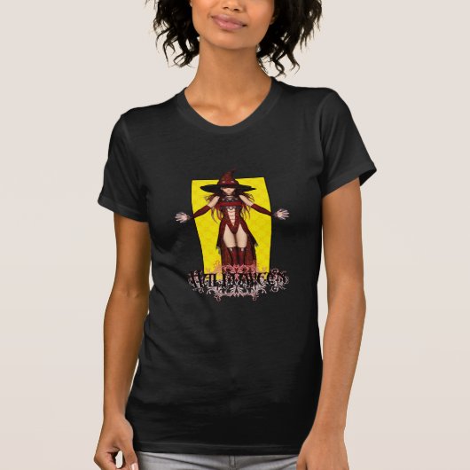 Halloween Witch Fantasy Artwork Design 5 T-shirt (Voorkant)