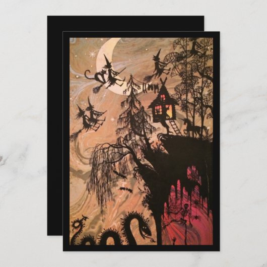  Halloween Witch Feestdagenkaart (Voorkant / Achterkant)