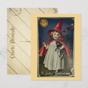 Halloween Witch Feestdagenkaart