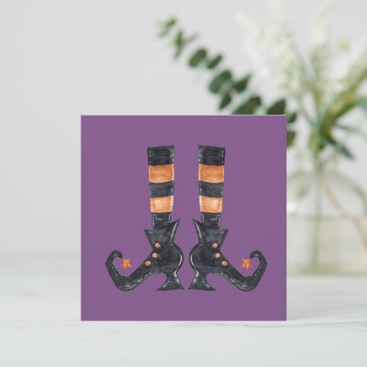 Halloween Witch Feet Gepersonaliseerd (Staand voorkant)