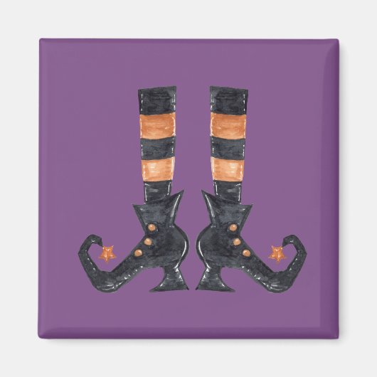 Halloween Witch Feet Magneet (Voorkant)