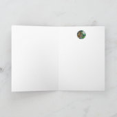 Halloween Witch Field Mouse Broom Waterverf Art Kaart (Binnen)