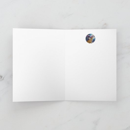 Halloween Witch Field Mouse Spider Waterverf Art Kaart (Binnen)