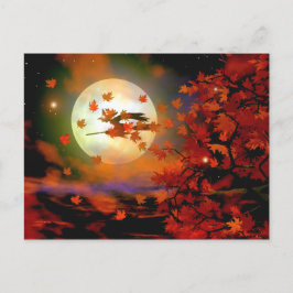 Halloween Witch Flight Briefkaart