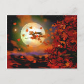 Halloween Witch Flight Briefkaart (Voorkant)