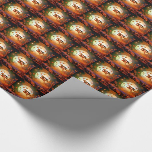 Halloween Witch Flight Cadeaupapier (Hoek)