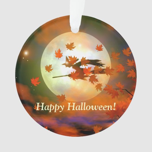 Halloween Witch Flight Ornament (voorkant)