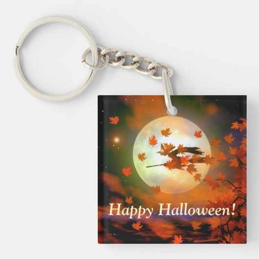 Halloween Witch Flight Sleutelhanger (Voorkant)