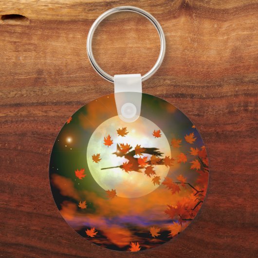 Halloween Witch Flight Sleutelhanger (Voorkant)