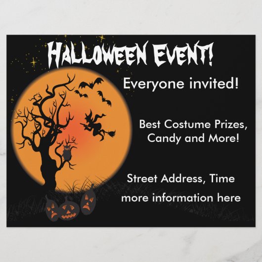 Halloween Witch Flyer (Achterkant)