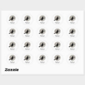 Halloween Witch Flying baby shower Ronde Sticker (Vel)
