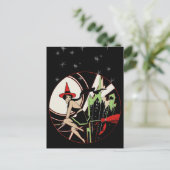 Halloween Witch Flying () Briefkaart (Staand voorkant)
