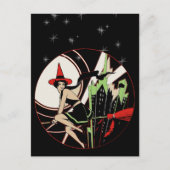 Halloween Witch Flying () Briefkaart (Voorkant)